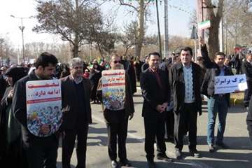 گزارش تصویری حضور کارکنان دامپزشکی در مراسم راهپیمایی 